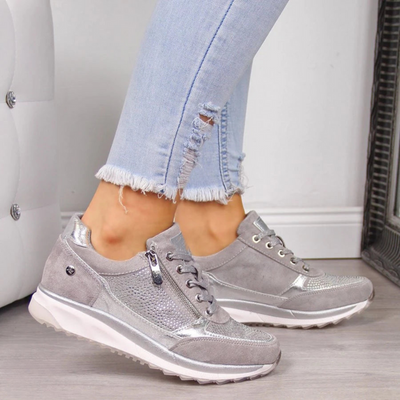 Yuna Collection – Metallic Accent Sneakers