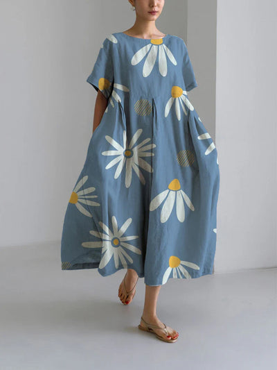 Yuna Collection – Oversized Floral Art Dress