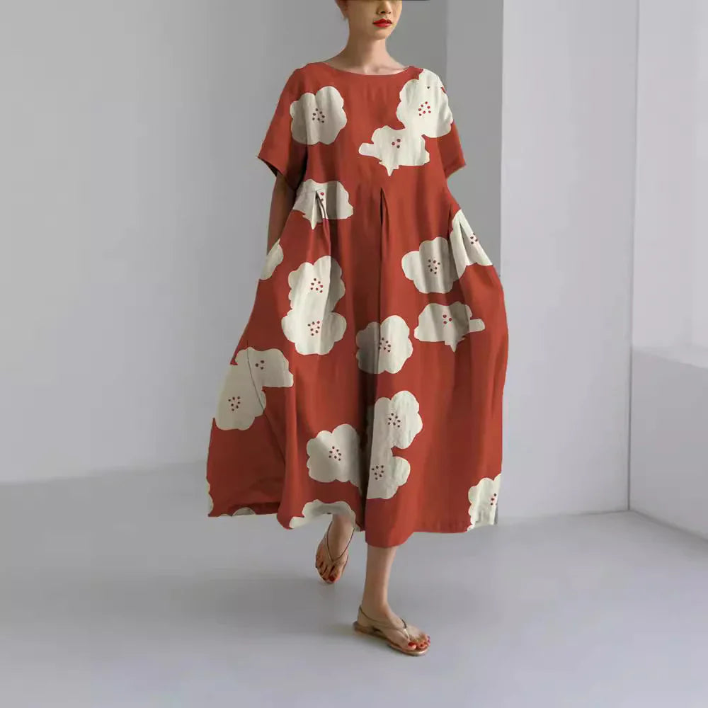 Yuna Collection – Oversized Floral Art Dress