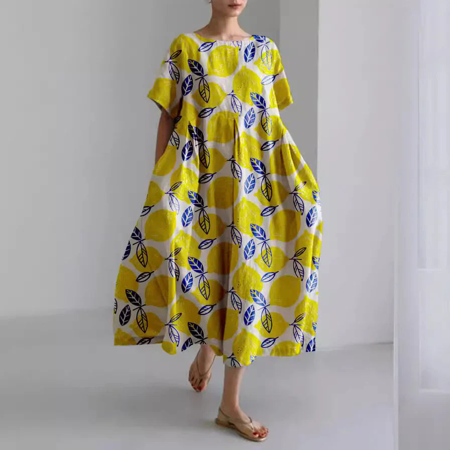 Yuna Collection – Oversized Floral Art Dress