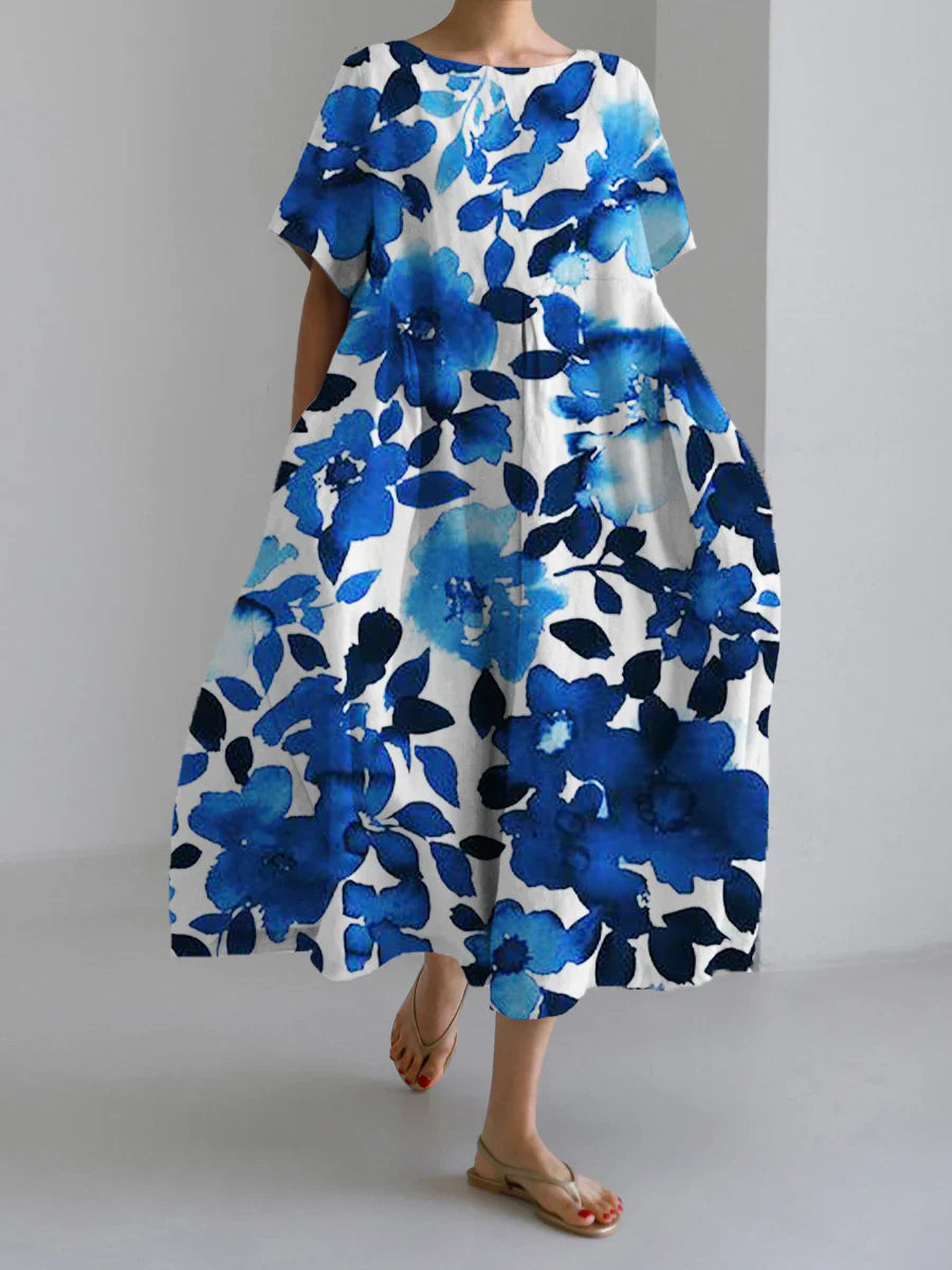 Yuna Collection – Oversized Floral Art Dress