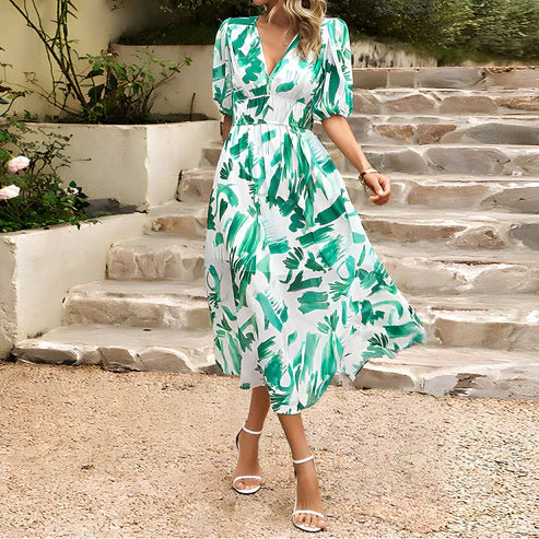 Yuna Collection – Vibrant Floral Midi Dress