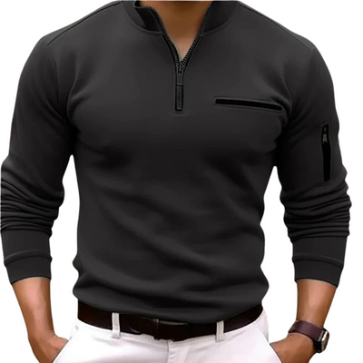 Yuna Collection | Classic Longsleeves Half-Zip Polo for Men